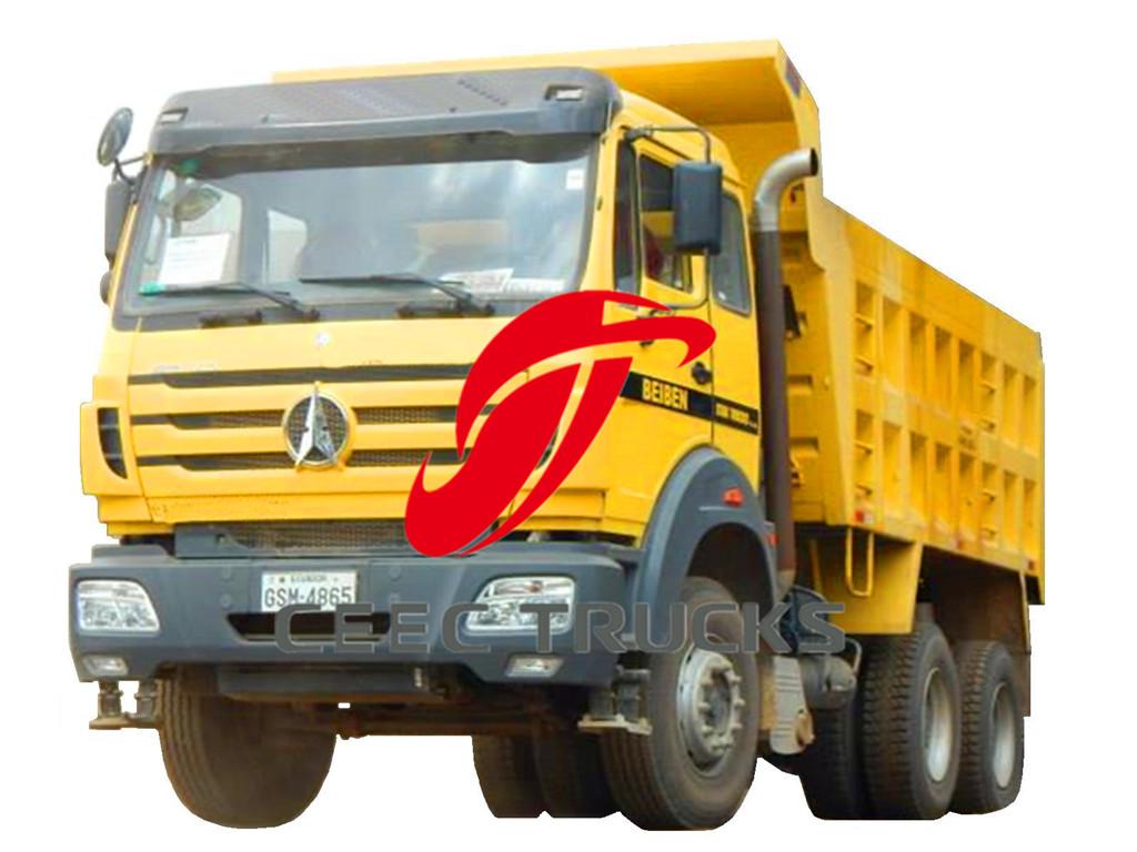 Beiben 2642 tipper trucks on working Beiben 2642 tipper trucks on working