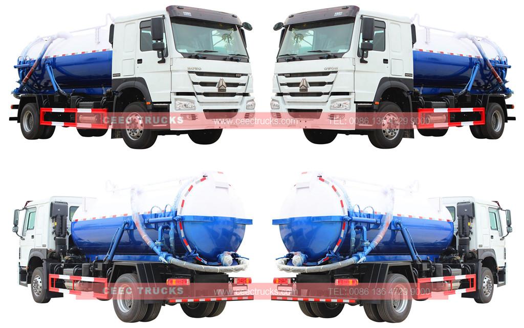 HOWO 10cbm vacuum truck wholeview