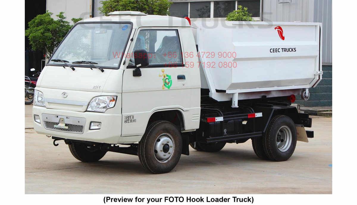 Carribean Sea Guadeloupe--FOTON mini 1.5T hook loader truck manual Carribean Sea Guadeloupe--FOTON mini 1.5T hook loader truck manual