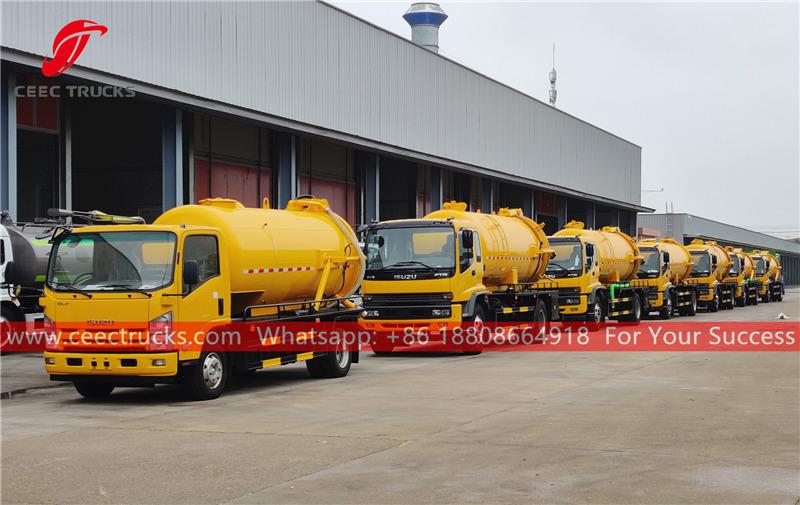 ISUZU Vacuum tanker trucks for export ISUZU Vacuum tanker trucks for export