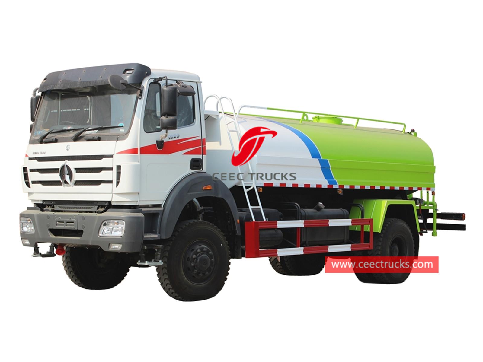 Beiben 4&times;4 water tanker truck