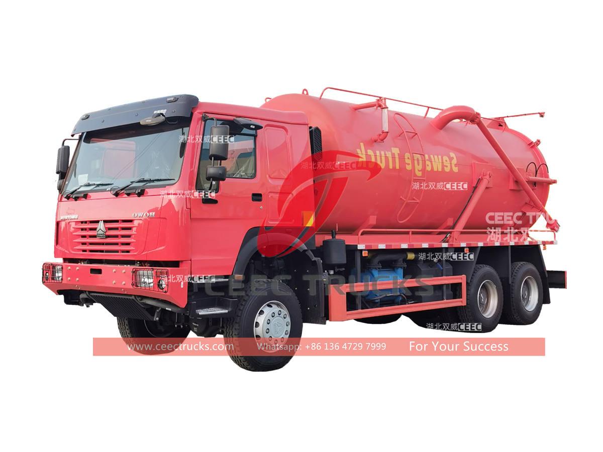 Custom-made HOWO 6&times;6 sewage suction truck for sale