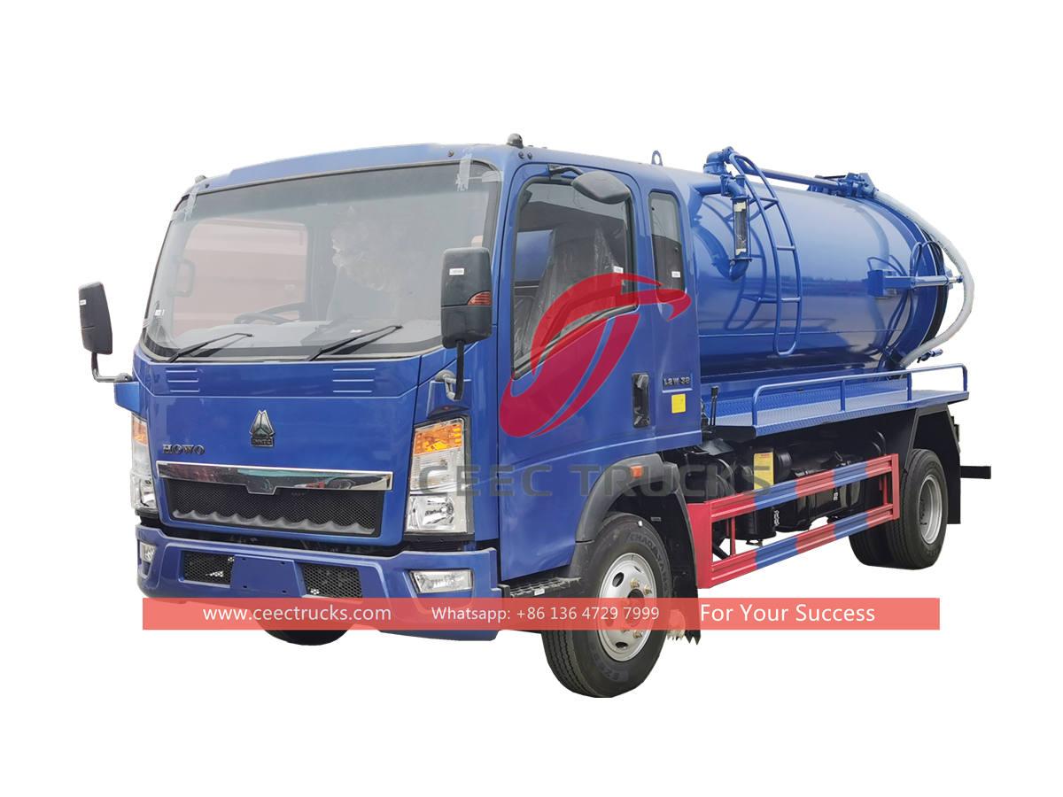 HOWO 4&Atilde;2 RHD 6CBM vacuum septic tank truck for sale