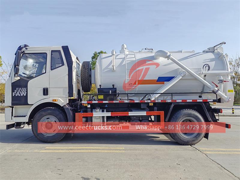 FAW 10000L sewer pump tanker truck FAW 10000L sewer pump tanker truck