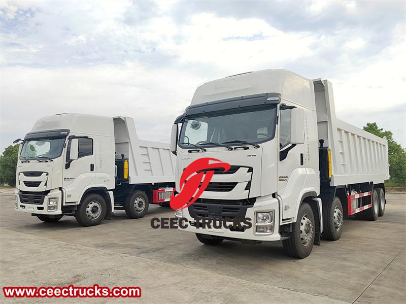  ISUZU GIGA 8&Atilde;4 dump truck is equipped with a 420HP engine