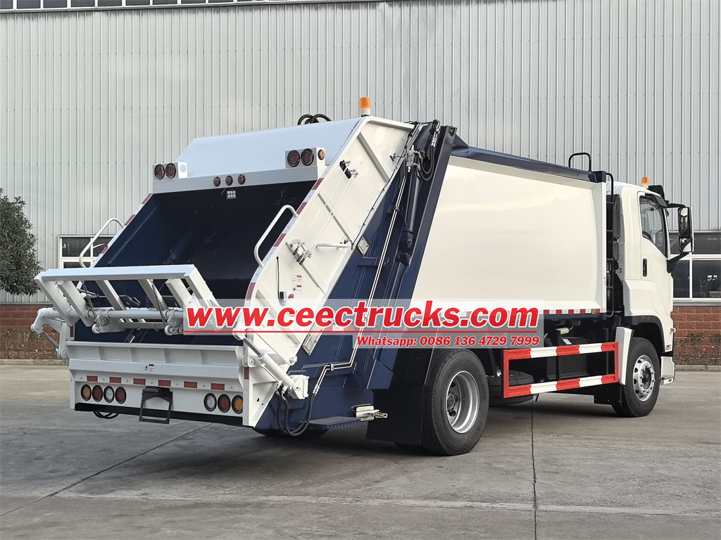 Isuzu GIGA 5X rear end loader refuse compactor truck