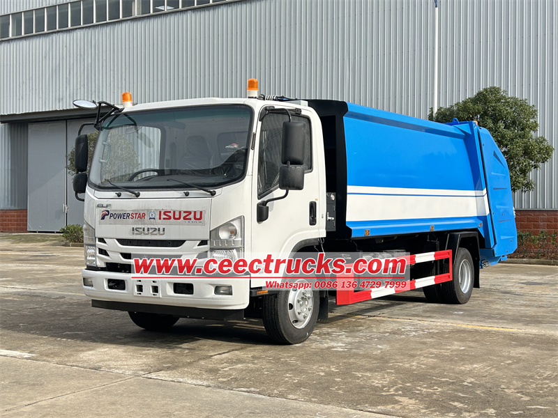Isuzu new NPR rear loader compactor truck