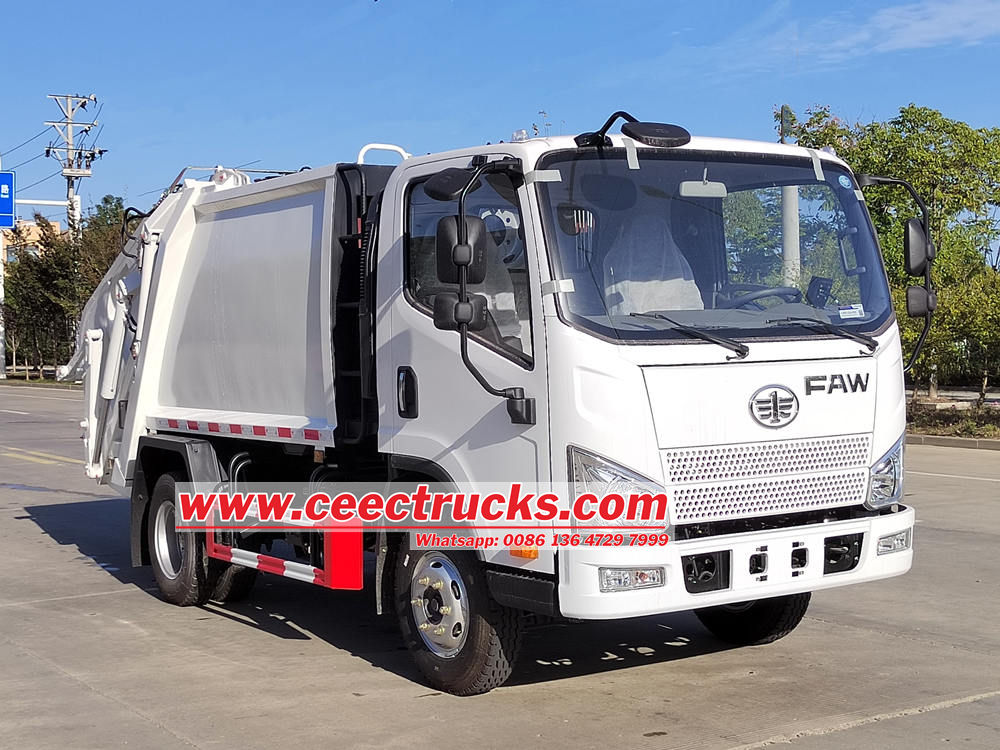 FAW side load garbage truck