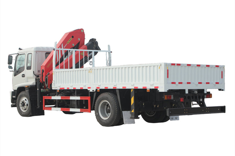 Isuzu knuckle boom truck