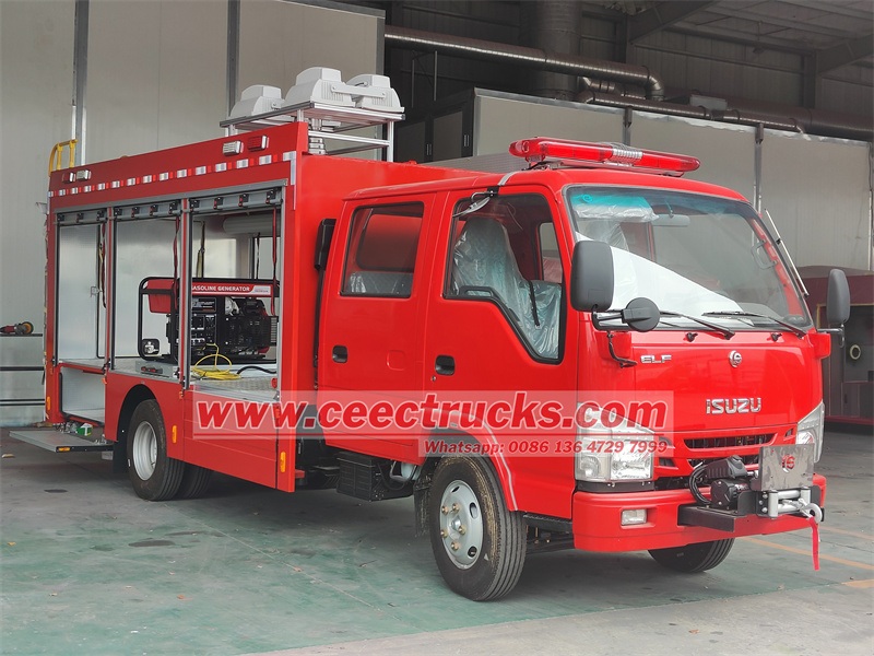 Isuzu mini ELF rescue lighting fire truck
