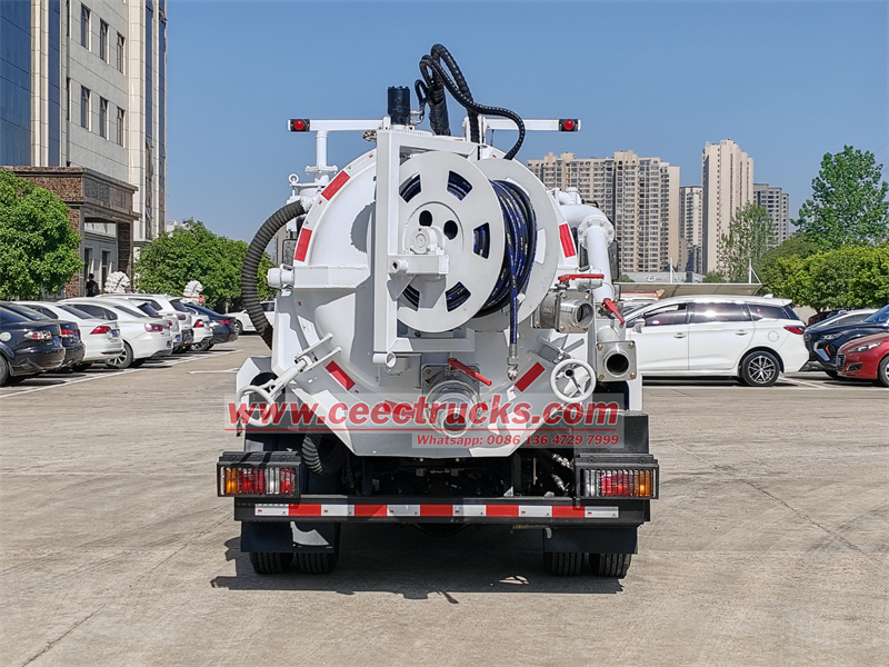 Isuzu 4cbm sewer jetting and vacuum truck