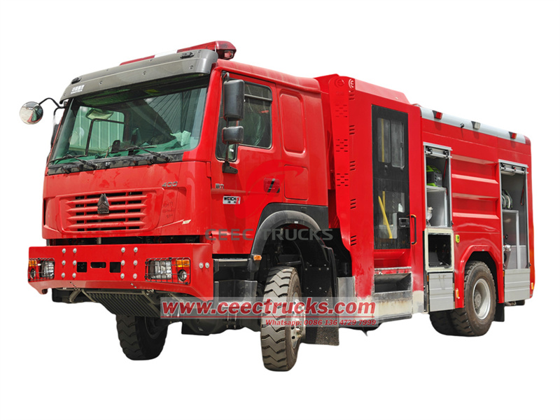 Howo 4x4 foam fire fighting truck
