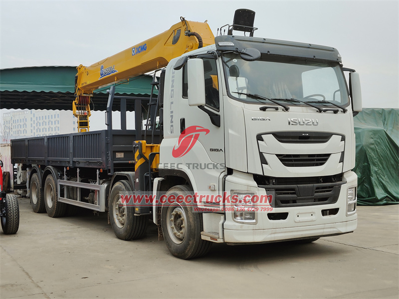 Isuzu loader crane cargo truck