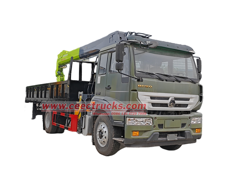 HOWO utility service boom crane truck