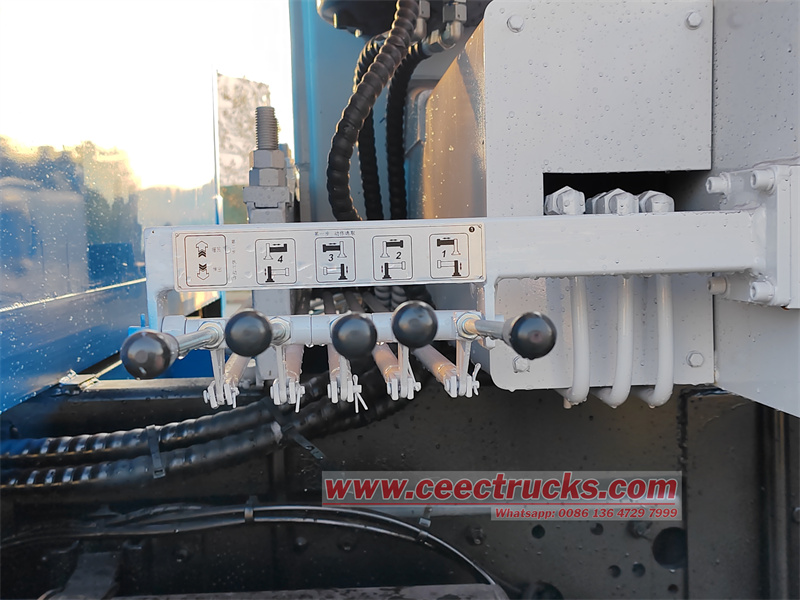 Beiben 6x4 cargo truck with knuckle crane