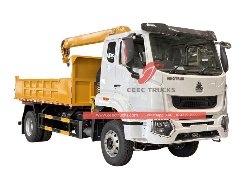 HOWO 4x2 service truck 5ton crane