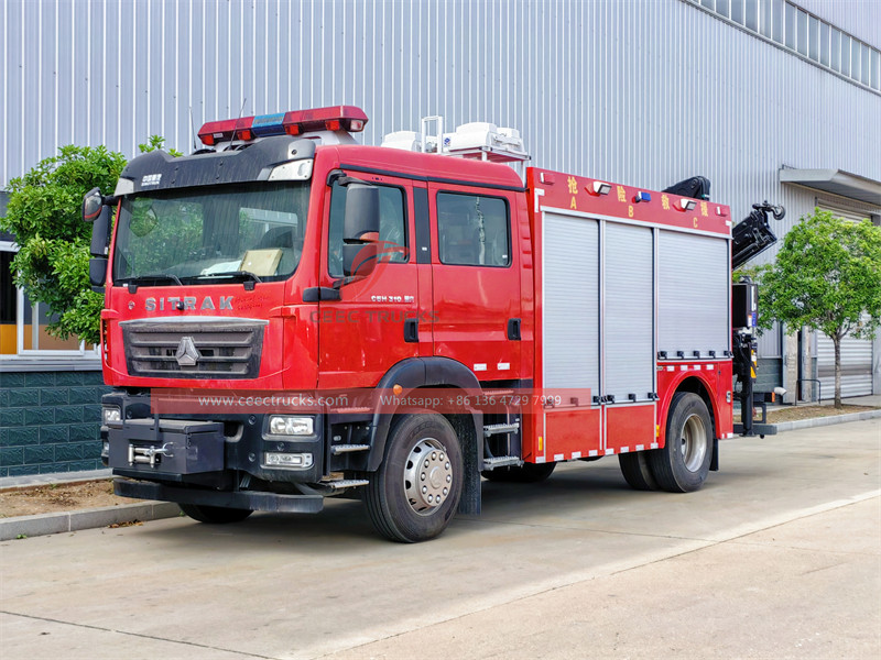 Howo 4x2 fire rescue truck