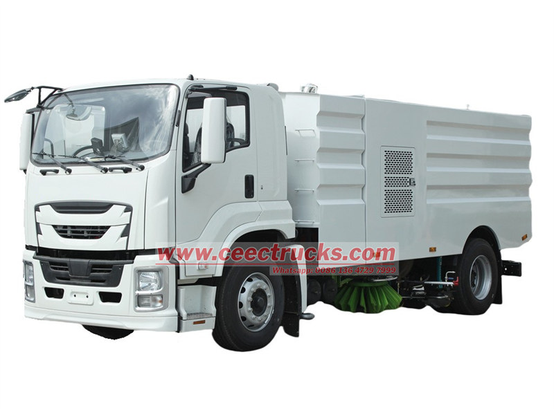 Dubai ISUZU GIGA 4X 10000L road sweeper high pressure jetting truck