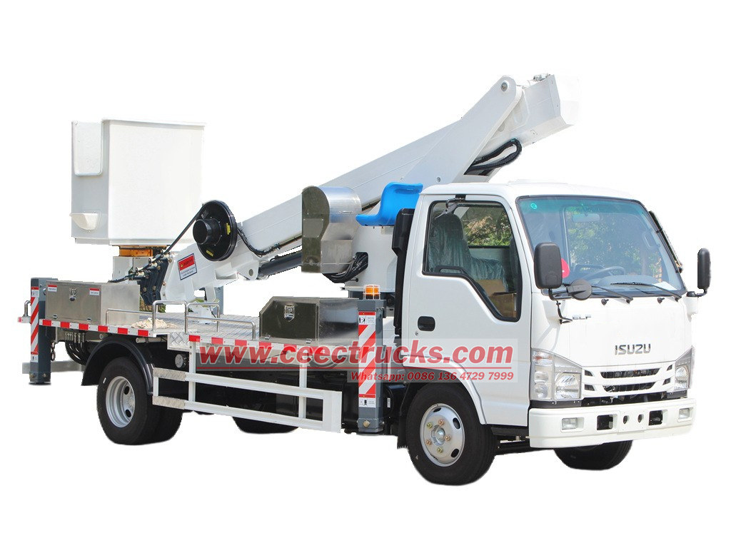 Isuzu 20m manlifter trucks export Mongolia from Erenhot port
