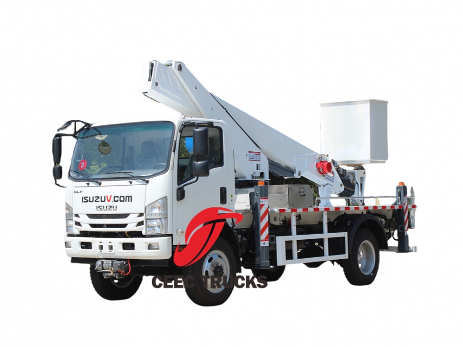 Off Road 4 Wheel Isuzu NPR Aerial Platform Truck