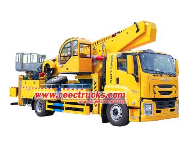 Isuzu 45m mounted aerial work platform truck