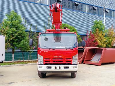 Isuzu new NPR 16m aerial lift truck with fire pumper