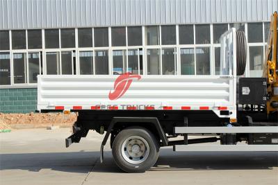 Isuzu ELF double cabin dumper with knuckle crane