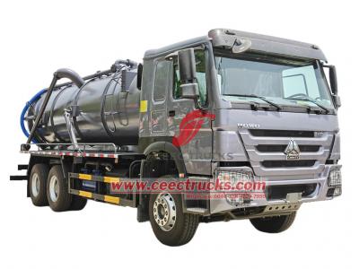 Howo heavy duty 18cbm cesspit emptier sewer pumper truck