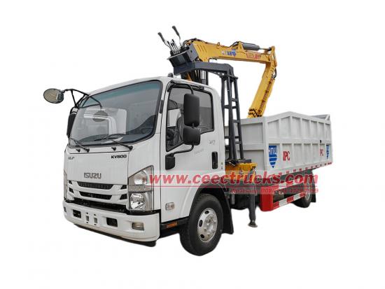 Isuzu KV600 garbage truck with hydraulic crane