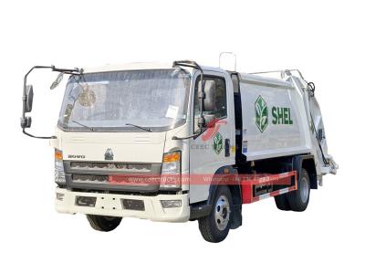 Howo 6CBM rear loader garbage truck