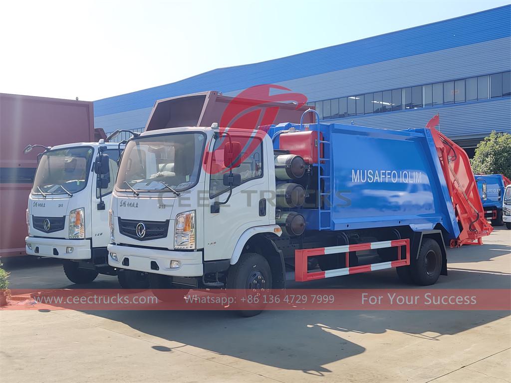 10 jedinica DONGFENG CNG kompaktor kamiona za smeće 6cbm izvoz Uzbekistan